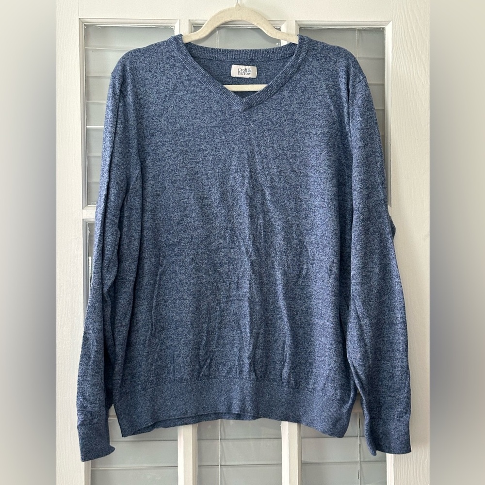 Croft & Barrow Men’s XXL Pullover Heather Blue Knit Sweater | SKU 0518
